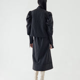 SIDIK JARI – PUFF STRUCTURED BLAZER IN STRIPE