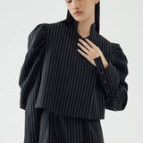 SIDIK JARI – PUFF STRUCTURED BLAZER IN STRIPE