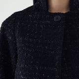 SIDIK JARI – SLIT CROP BLAZER IN BLACK