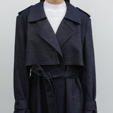 HOLMES LONG COAT IN SOFT DENIM