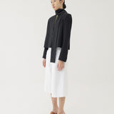 🌳 LINEN SCARF BLAZER IN BLACK