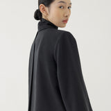 🌳 LINEN SCARF BLAZER IN BLACK