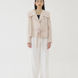 🌳 LINEN SAILOR COAT IN BEIGE