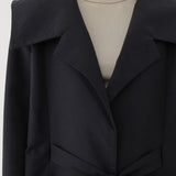 🌳 LINEN SAILOR COAT IN BLACK