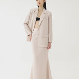 π³ LINEN OVERSIZED BLAZER IN BEIGE