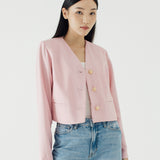 BAE PINK CROP BLAZER
