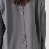 BIEL GREY OVERSIZED BLAZER