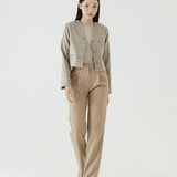 MOON TAN CROP BLAZER