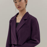 GEORGE PURPLE CROP BLAZER