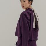 GEORGE PURPLE CROP BLAZER