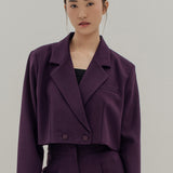 GEORGE PURPLE CROP BLAZER