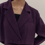 GEORGE PURPLE CROP BLAZER