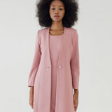 LIRA BLUSH PINK LONG BLAZER