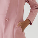 LIRA BLUSH PINK LONG BLAZER