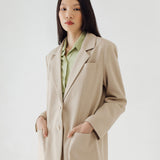 OLSON BEIGE OVERSIZED BLAZER