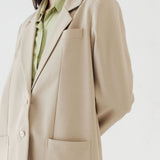 OLSON BEIGE OVERSIZED BLAZER