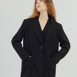 OLSON BLACK OVERSIZED BLAZER