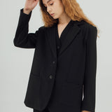 OLSON BLACK OVERSIZED BLAZER