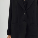 OLSON BLACK OVERSIZED BLAZER