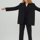OLSON BLACK OVERSIZED BLAZER