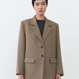 BACK BUTTON OVERSIZED BLAZER IN PEANUT