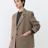 BACK BUTTON OVERSIZED BLAZER IN PEANUT