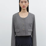 BELA GREY CROP BLAZER