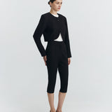 BLACK TWEED CROP BLAZER