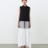 BOXY TULLE VEST