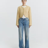 BUTTER TWEED CROP BLAZER