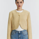 BUTTER TWEED CROP BLAZER