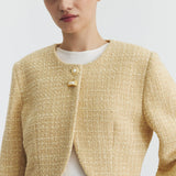 BUTTER TWEED CROP BLAZER