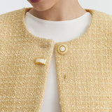 BUTTER TWEED CROP BLAZER