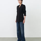 ELM DOUBLE BREASTED BLAZER IN BLACK