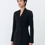 ELM DOUBLE BREASTED BLAZER IN BLACK