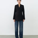 ELM DOUBLE BREASTED BLAZER IN BLACK