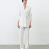 ELM DOUBLE BREASTED BLAZER IN BROKEN WHITE
