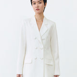 ELM DOUBLE BREASTED BLAZER IN BROKEN WHITE