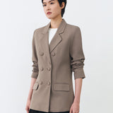 ELM DOUBLE BREASTED BLAZER IN SAND