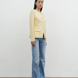 FITTED BLAZER IN BUTTER