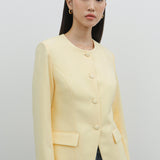 FITTED BLAZER IN BUTTER