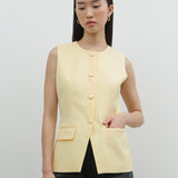 FITTED VEST IN BUTTER
