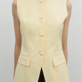 FITTED VEST IN BUTTER