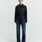 HALE COAT IN BLACK LEATHER