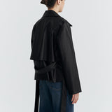 HALE COAT IN BLACK LEATHER
