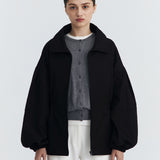 HIGH NECK BLACK JACKET