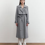 HOLMES LONG COAT IN HOUNDSTOOTH