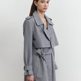 HOLMES LONG COAT IN HOUNDSTOOTH