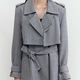 HOLMES LONG COAT IN HOUNDSTOOTH