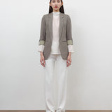 KHLOE KHAKI GREY BLAZER